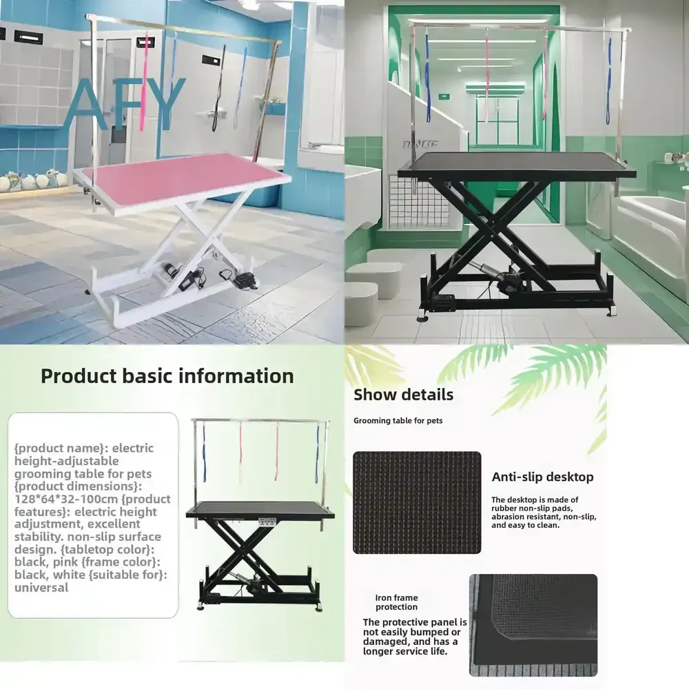 Electric Lift Pet Table with Dryer for Professional Dog Groomers for Pet Grooming Furniture for Salon Equipment for