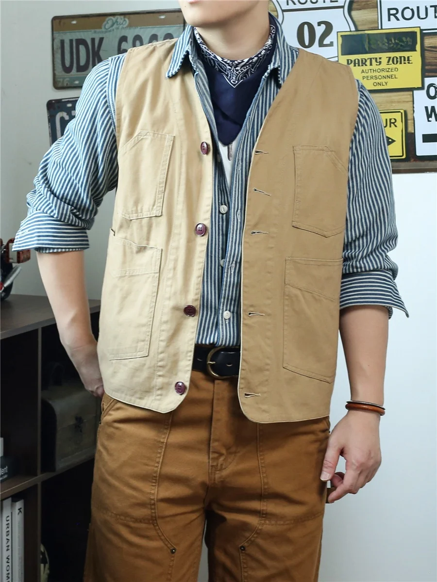 

American Sle Fiing Vest Men's Outdoor Workwear Multi-ket Layered Hunting Jaet Thi Stand Fit Youth Casual Vest