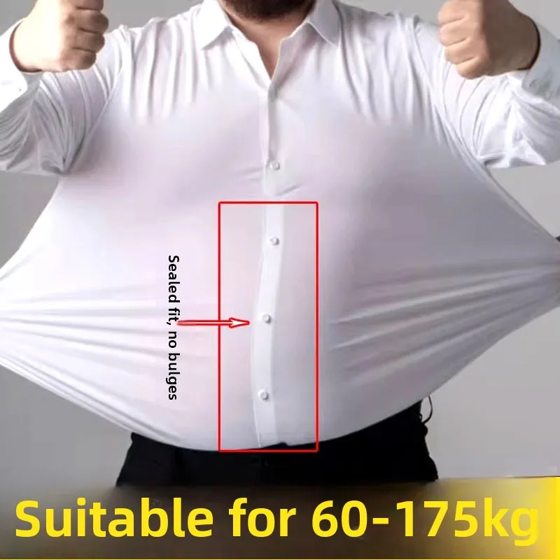 

Loose Fit Ice Silk ort Sve Crew Ne irt Men's Thin Summer plus Size Extra Large Elastic No Ironing Faionable Ci Wear