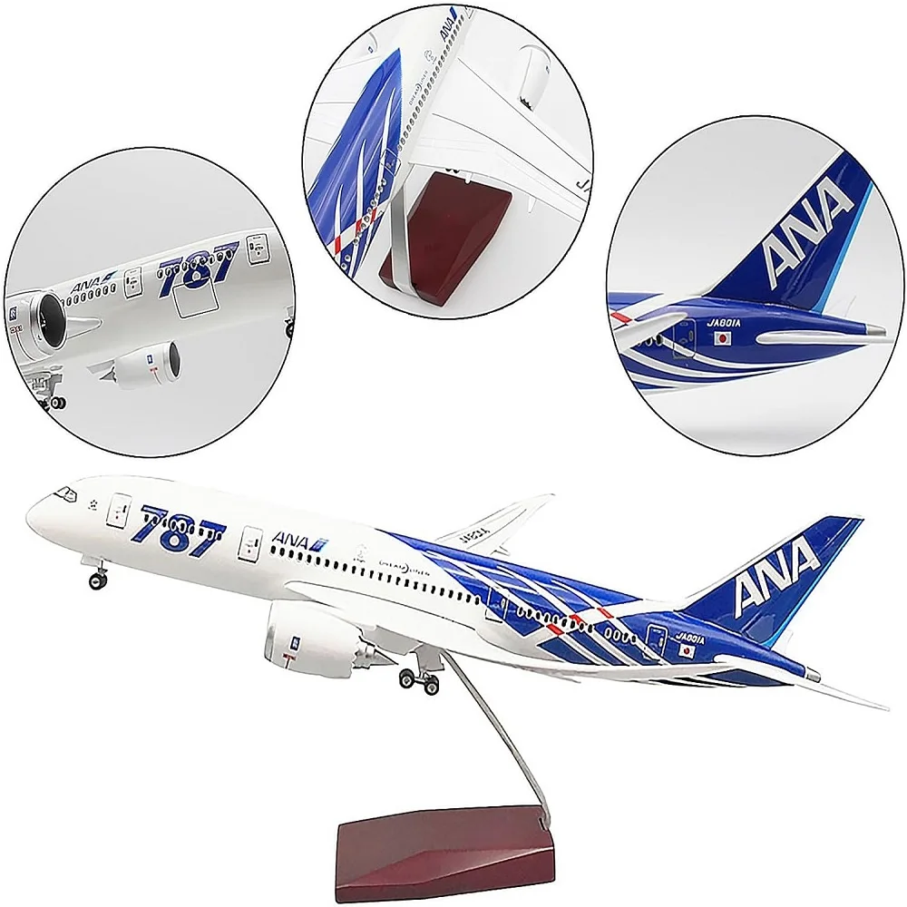 

1:130 All Nippon Airways B787 Aircraft Model Civil Aviation Simulation Diecast Resin Aircraft Model Suitable for Decoration Gift