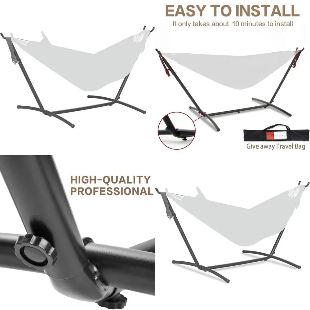 

Portable Black Hammock Stand