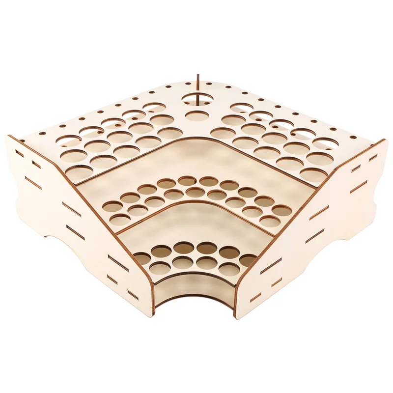 CS-81 Hole Wooden Pigment Bottle Storage Organizer Color Paint Ink Brush Stand Rack Modular Holder School