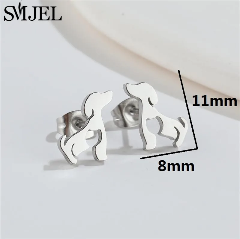 Minimalist Stainless Steel Earrings for Women Fashion 2025 Jewelry Cute Rabbit Squirrel Lion Earings Small Owl Earring Studs