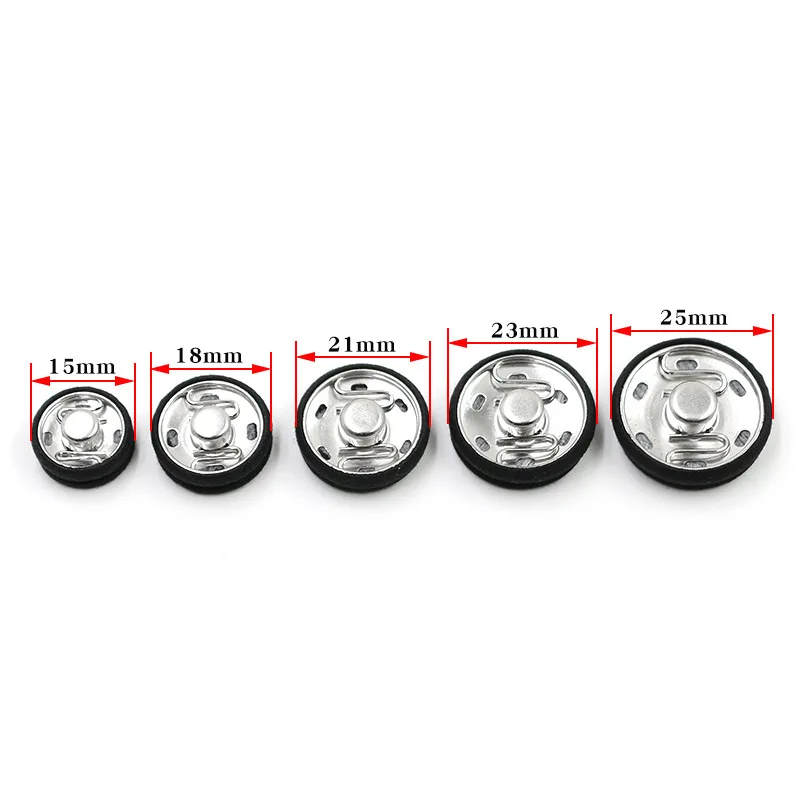 20pcs 15/18/21/23/25mm Metal Snap Fasteners Press Button Stud Sewing Clothing Accessories Embedded Buckle Wrapped with Cloth