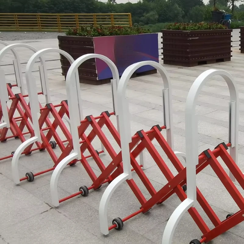 Expandable Accordion Traffic Barrier Stainless Steel Driveway Mobile Foldable Safety Fence Crowd Control Struts