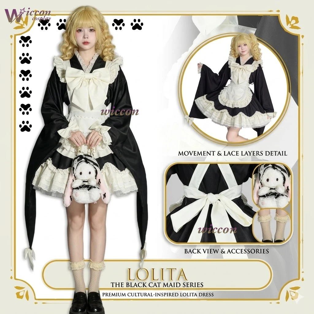 

Japanese Style Lolita Dress Cute Maid Costume Shiina Hikaru Cosplay Outfit Anime Role Play Clothing For Comic Con And Stage Show