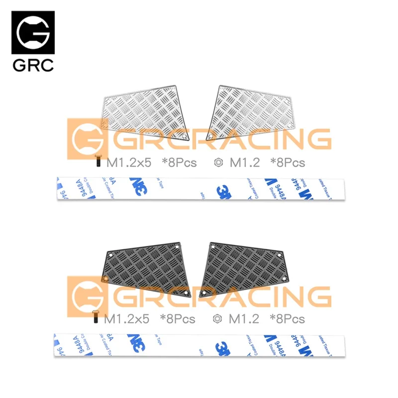 GRC Metal Decorative Diamond Sheet for TRAXXAS TRX4 Defender RC4WD D90 D110 Side Rear Body Upgrade Option Parts #GAX0068B G068BD