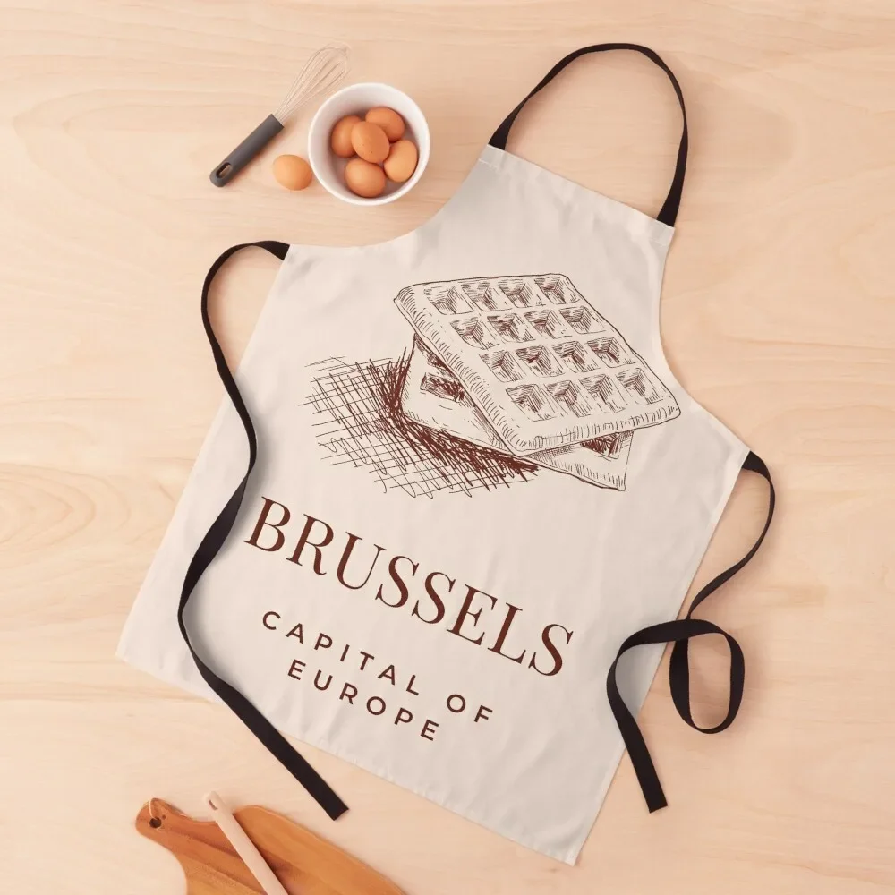 

Brussels Belgium Capital of Europe Apron work ladies Cooking Apron