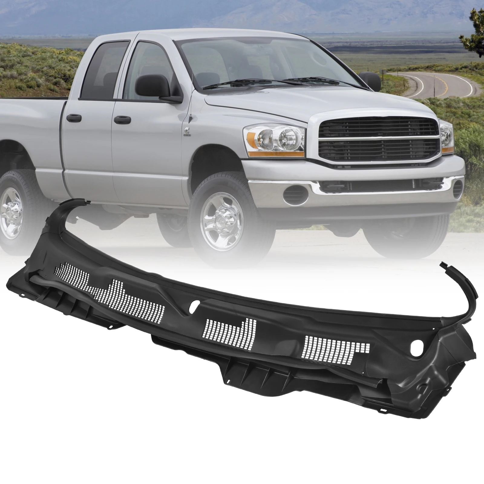 

Wiper Cowl Front Windshield Wiper Cowl Panel Grille Utility Replacement for 2009-2018 1500 2500 3500 and 2019-2024 1500 Classic