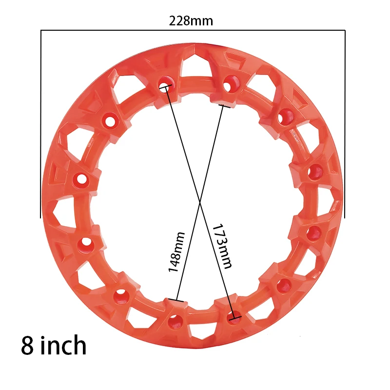 Terrain wheel Plastic Cover fit to 8 inch wheels 1pcs 8-inch ATV Wheel Trim Hub Protection Decor Rim Cap Universal Vehicle All