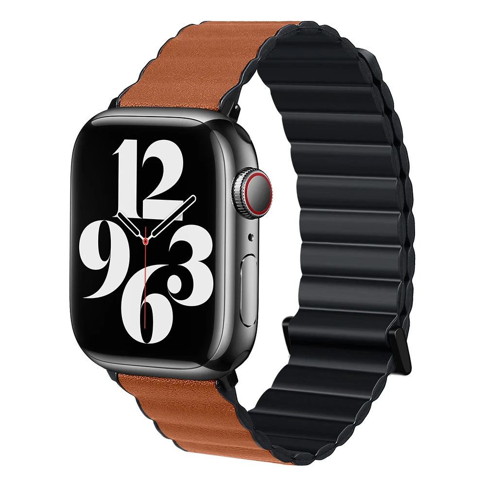 

TPU magnetic suction Strap fits iWatch10/9/8/7/6/5 49mm 46mm Apple Watch with Autumn/Winter 38 40 41mm 42/44/45mm watchband