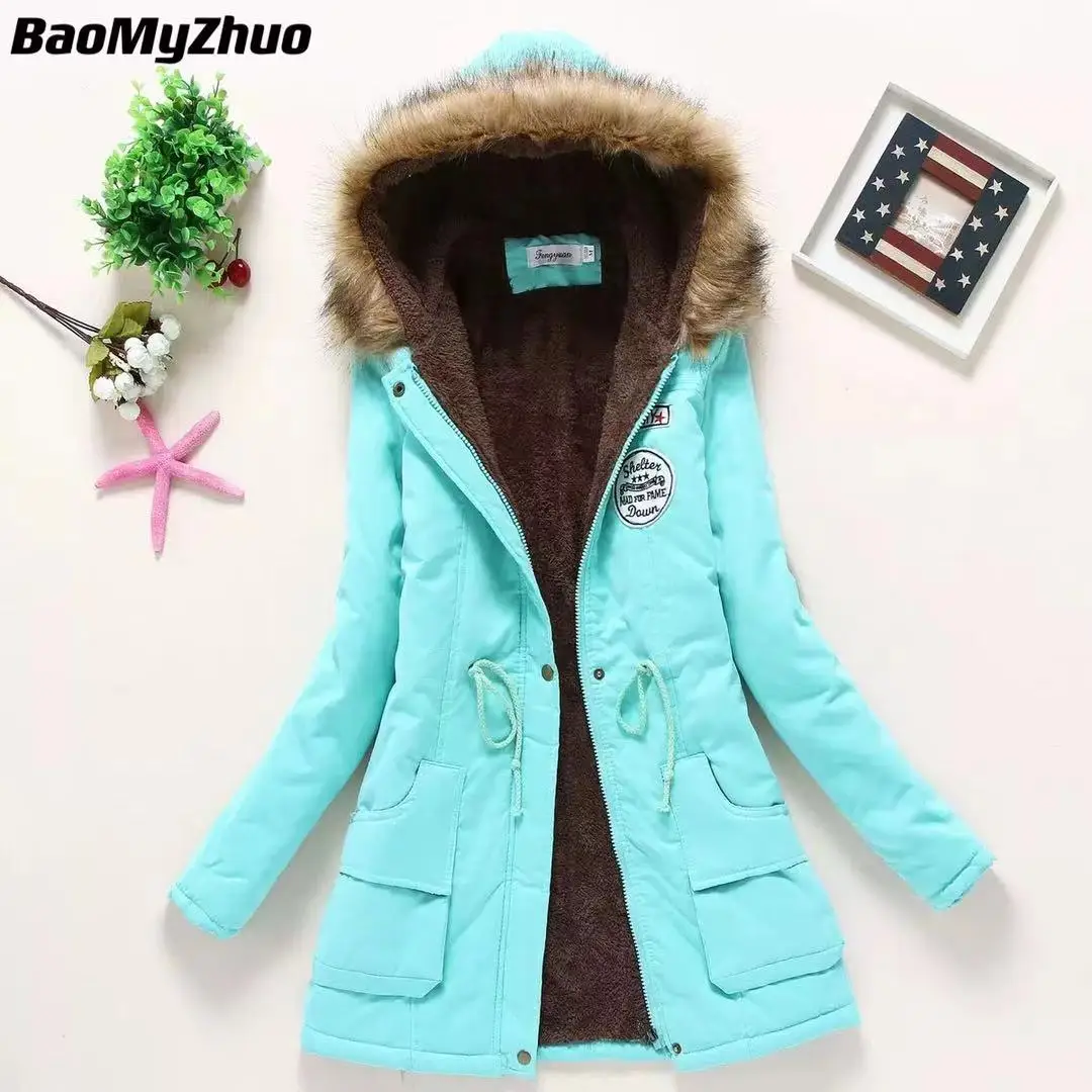 

2024 Winter Warm Down Jacket Coat Women Vintage Oversize Hooded Solid Color Lambswool Thick Padded Jackets 2024 Outerwear