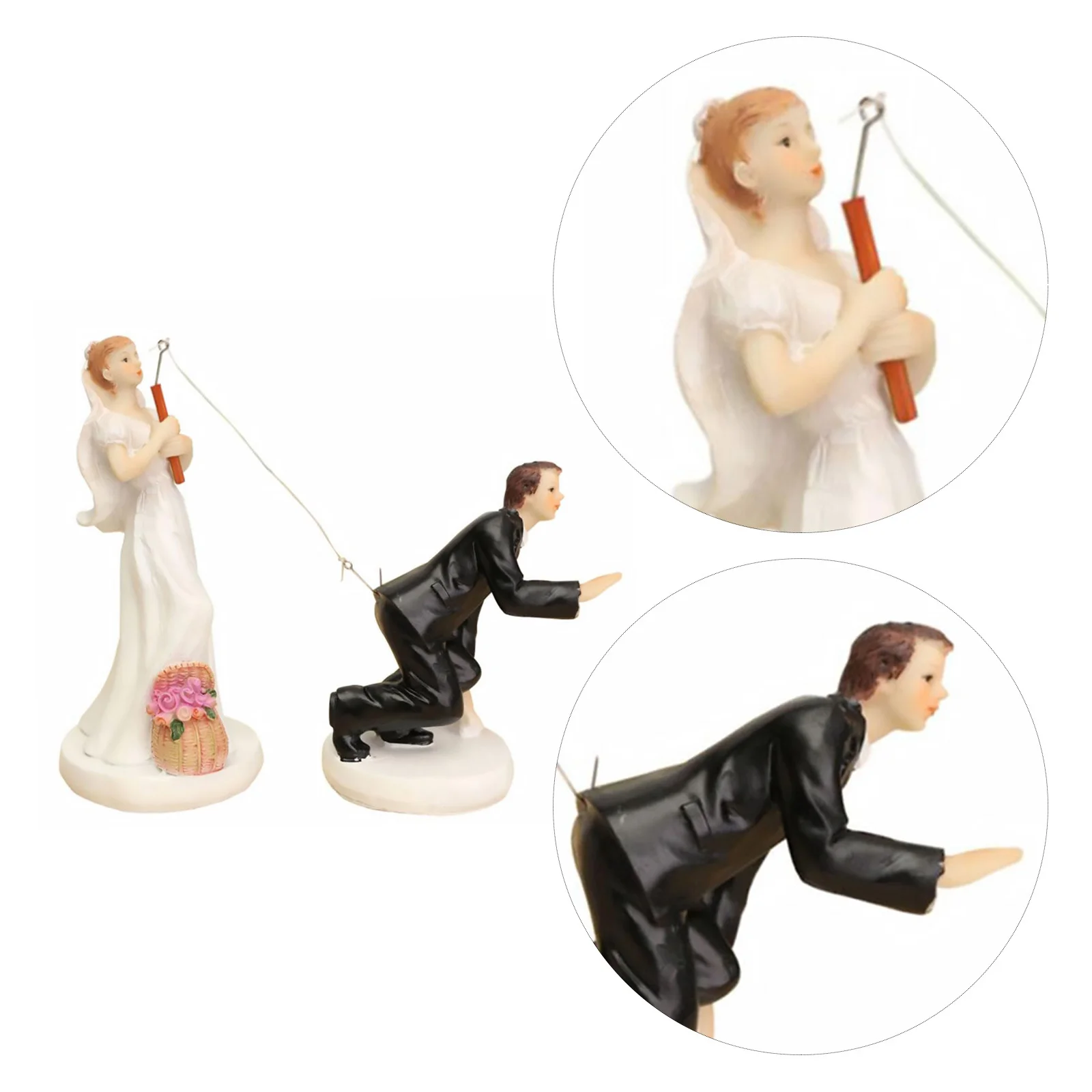 

European Wedding Ornament Bride Hook Groom Decoration Handmade Delicate Sculpture Wedding Room Display Accessory