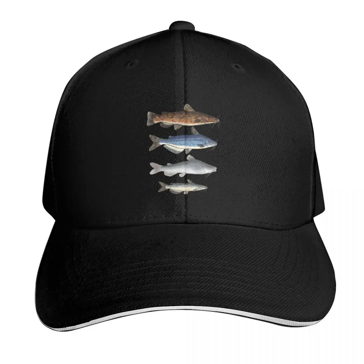 North American Catfishes Baseball Cap Breathable Mesh Back Adjustable Buckle Closure Moisture Wicking Quick Dry