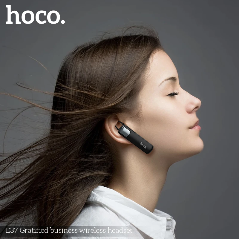 HOCO E37 Business Bluetooth Earphone Wireless Handsfree English Headphones Long time Standby Headset With Mic For iPhone Xiaomi - Image 5