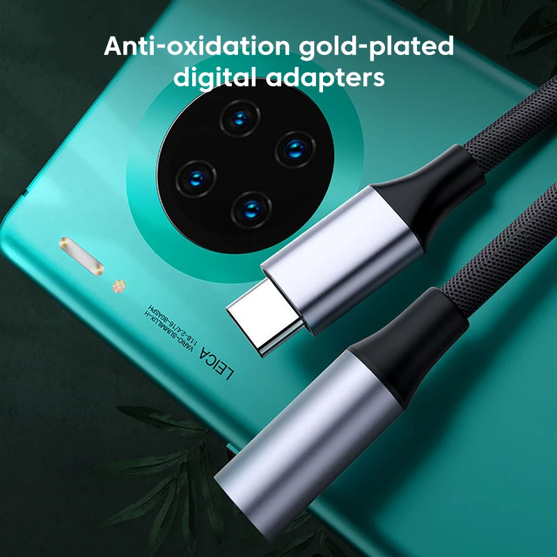 Elbow USB C to 3.5mm Earphone Adapter 3.5 Jack to Type c Audio Aux Cable For Samsung Xiaomi Huawei Google OnePlus Sony iPad Pro