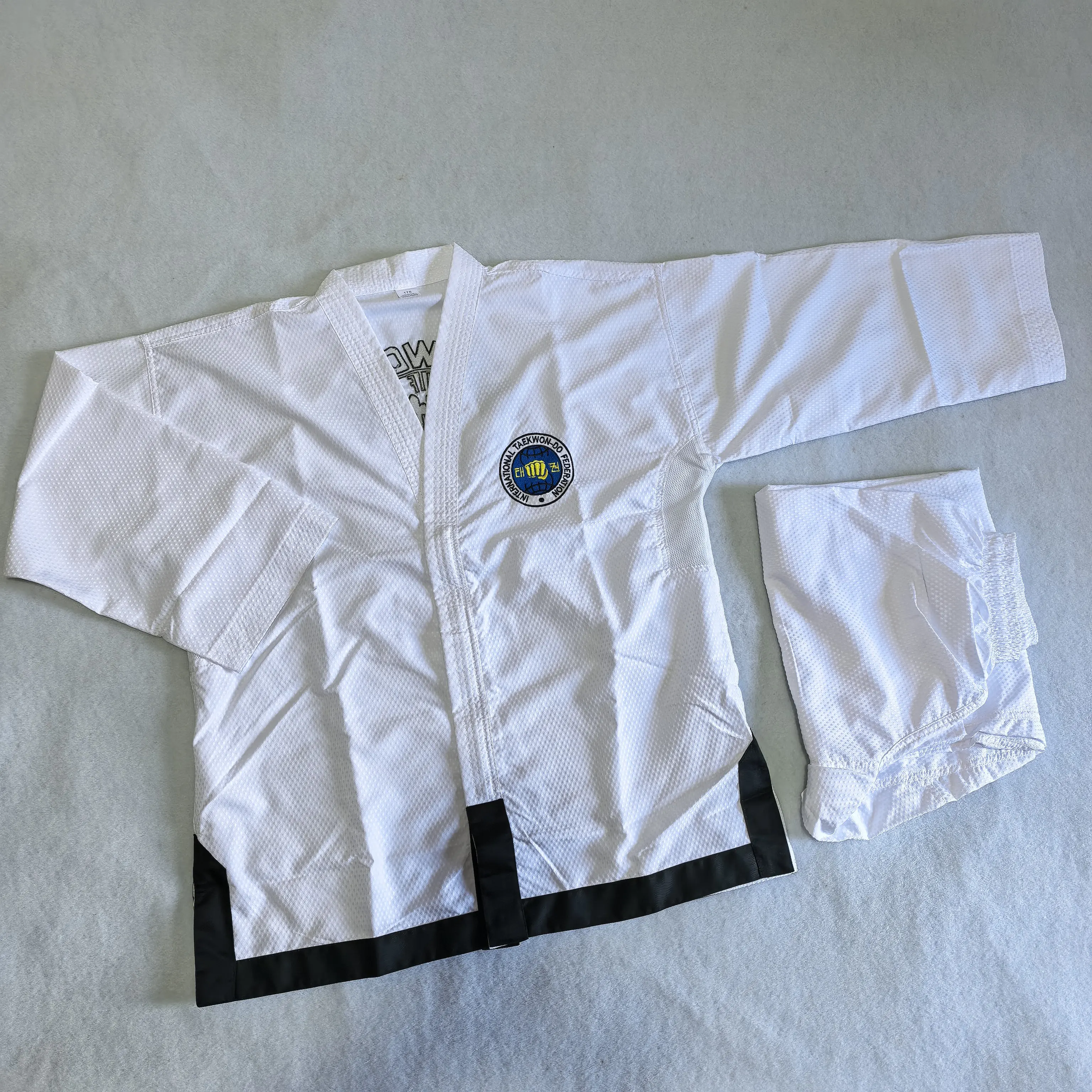 ITF Taekwondo Traditional Uniform 1-3 Dan Assistant Instructor Doboks 1-3 Stage Black Belt Uniforms New Upgrade Quick Drying