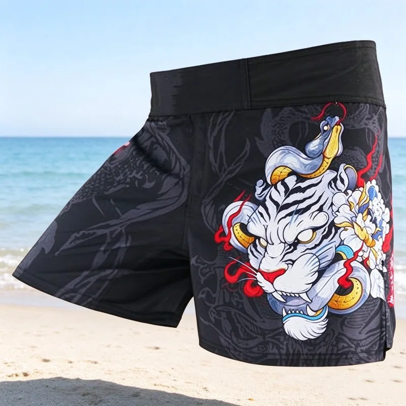 Men Kid MMA Jujitsu Fight Fierce Fighting Men's Boxing Pants MMA Shorts Short Tiger Muay Thai Boxing Shorts Sanda Cheap Mma