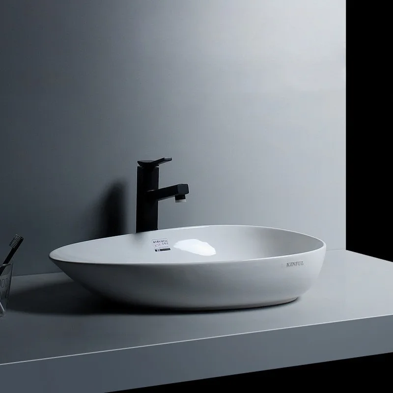 Ceramic Faucets and Sinks Table Bathroom Sinks Washhand Stand Wash Basin Durable Large Capacity Bathroom Fixture Household Using