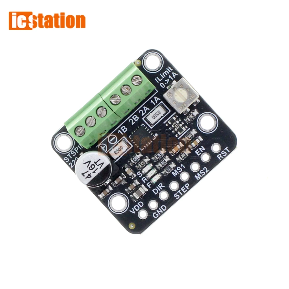 STSPIN220 Micro Stepper Motor Driver Module 1/256 Microstepping up to 1.3A 10V Stepper Motor Driver Breakout Board Qwiic