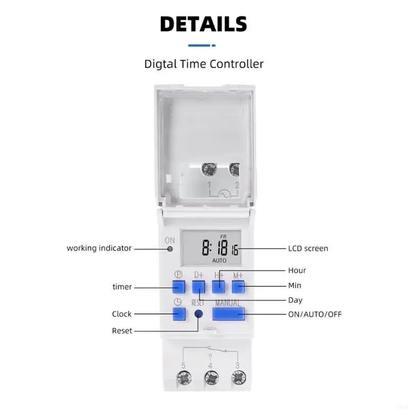 581E THC15A DC48/12V/24V/110V/220V Electronic Programmable Digital Timer Switch