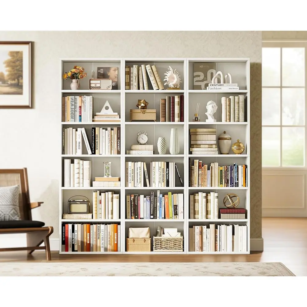 

6-Tier Open Bookshel and Bookcase, loor Standing Display Storage Shelves or Living Room, Tall Book Shel or Bedroom