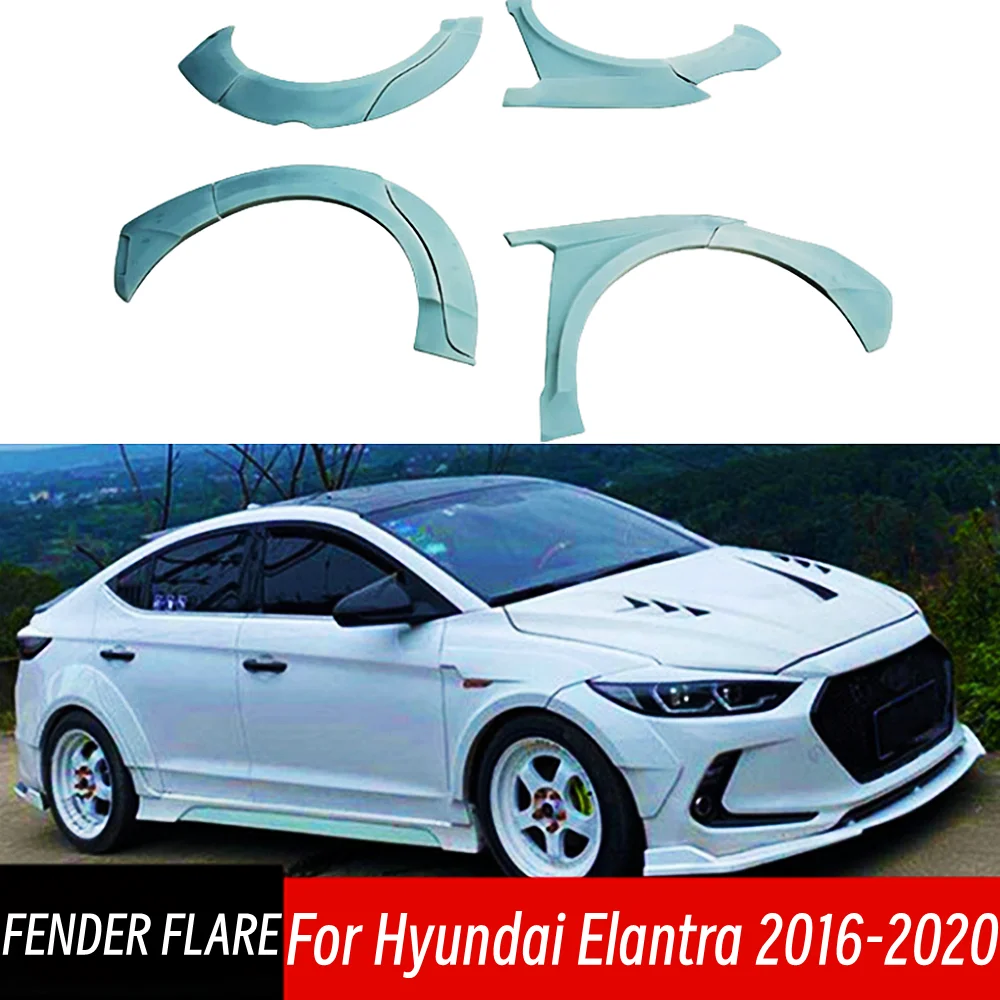 

For Hyundai Elantra 2016 17 18 19 20 Car Wide Bodykit Fender Flares Arch Wheel Eyebrow Lip Protector Trim Tuning Accessorie Part