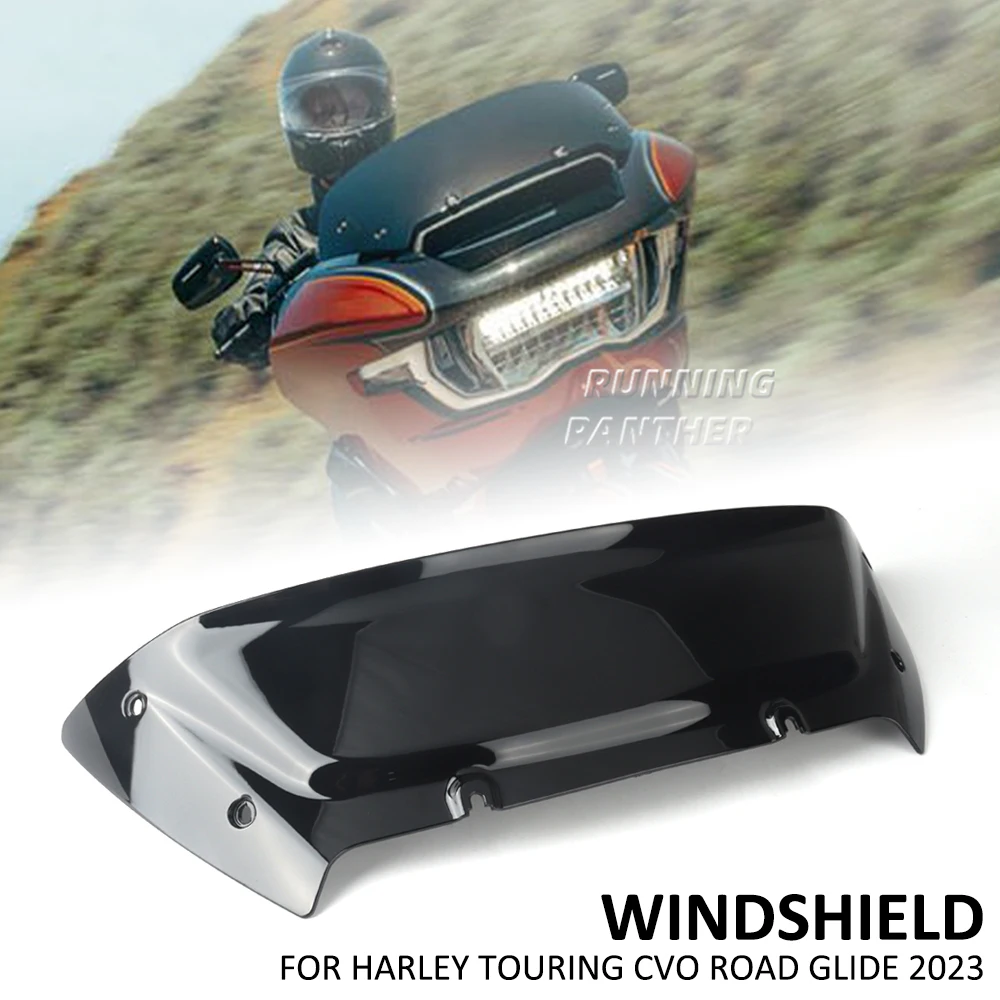 

Motorcycle Front 4.5" Windscreen Windshield Visor Wind Screen Shield Spoiler For Harley TOURING CVO Road Glide FLTRXSE 2023