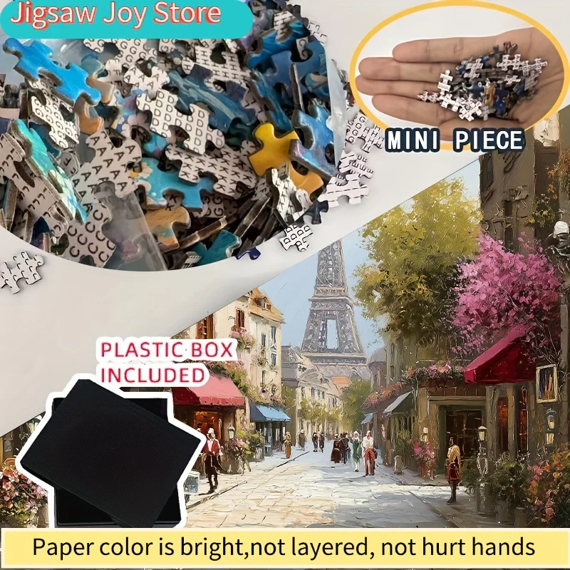 1 Box () Paris Puzzles Suitable for Adults: Eiffel Tower - Challenging Brain for Party Games, Family Activities, Travel-Themed