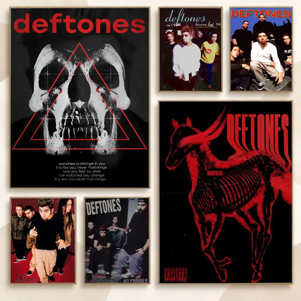 Deftones 90s Alternative Metal Band Moody Album Style Poster Contemporary Wall Art Print for Bedroom & Living Room, Unframed