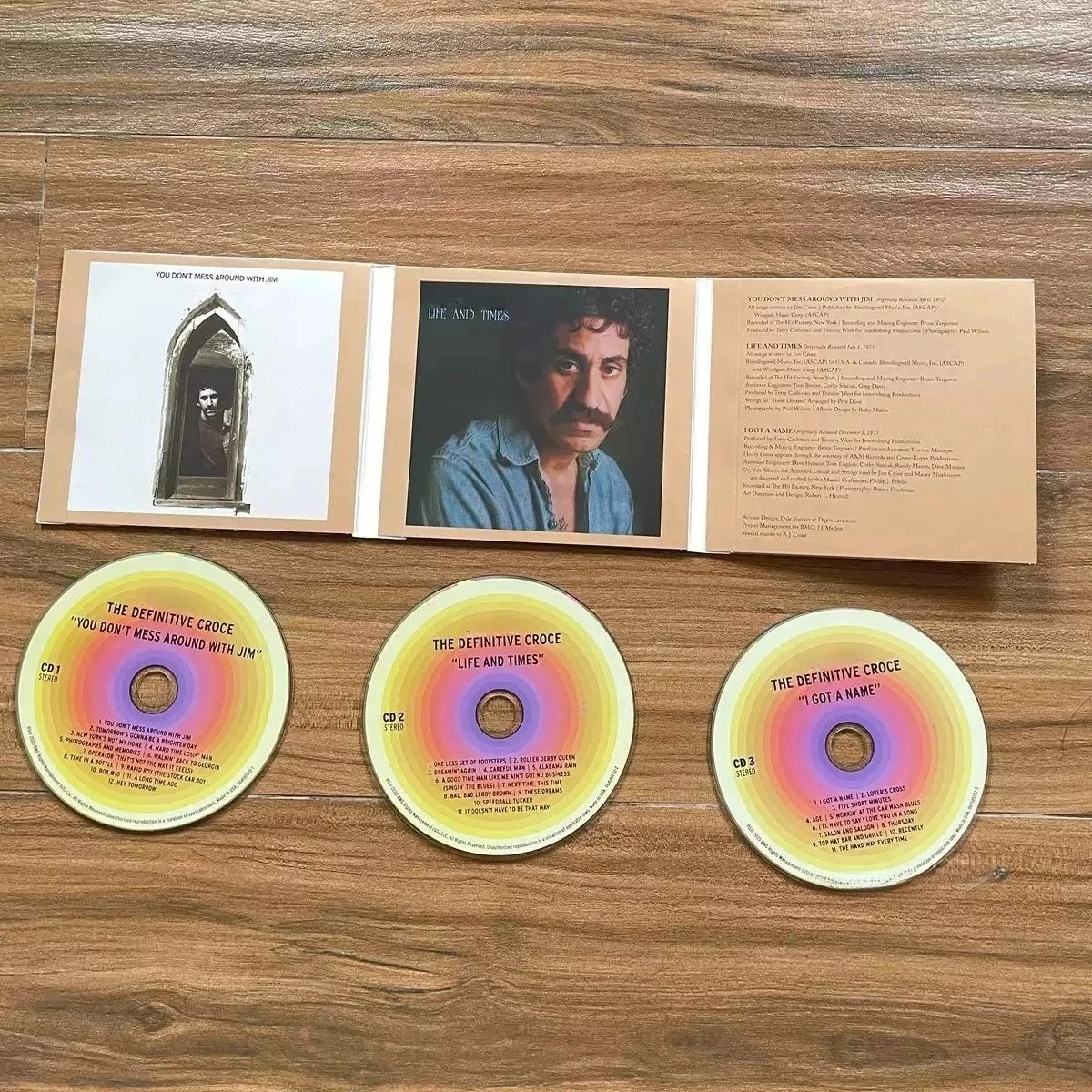 Warm Vintage 1970s Folk Rock Audio Disc Matte Hard Digipak with Soft Tone Guitarist Portrait Print Remixed Audio Tracks Fit