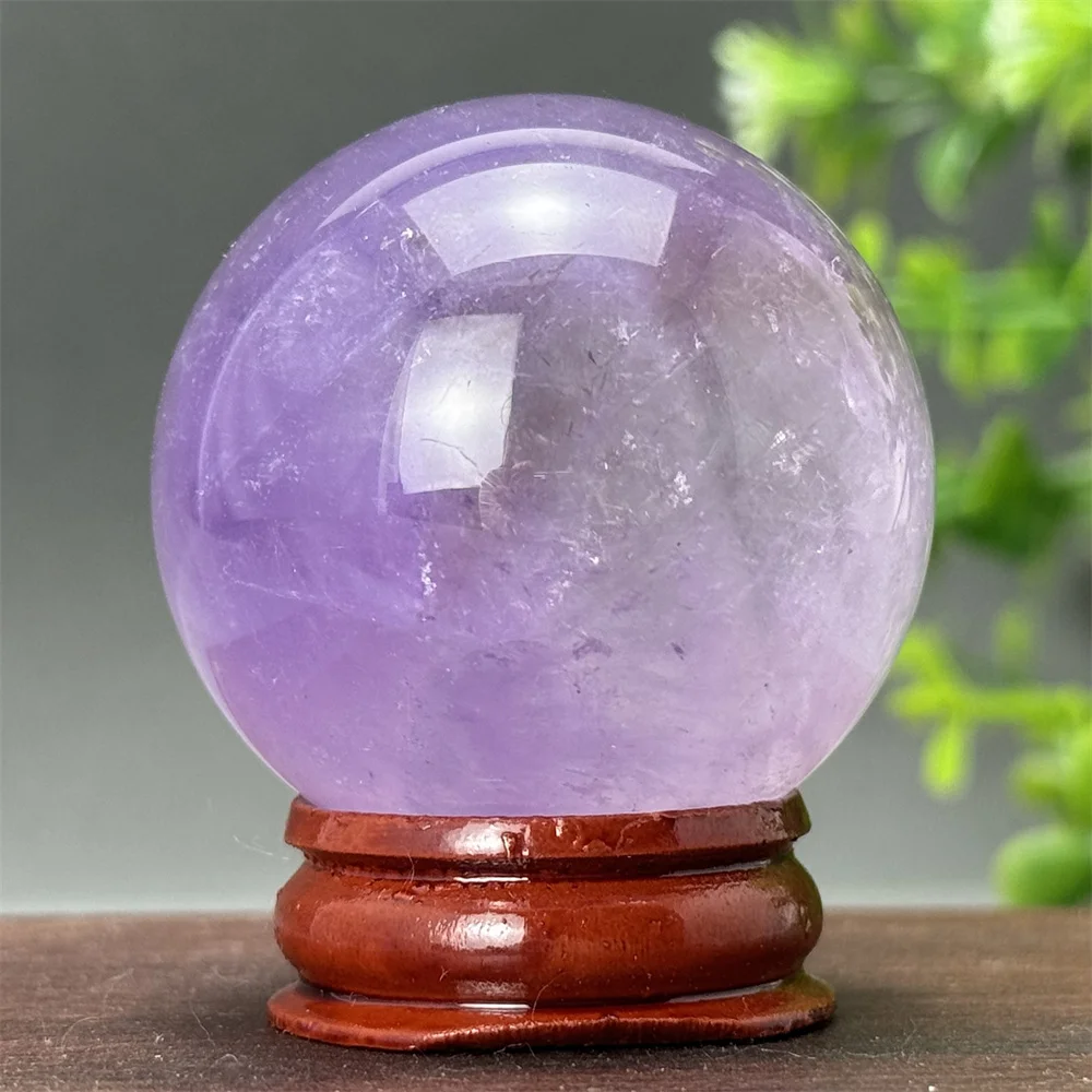 Natural Amethyst Ball Quartz Crystal Ball Home Office Decoration Energy Wicca Reiki Spiritual Meditation Witchcraft Divination