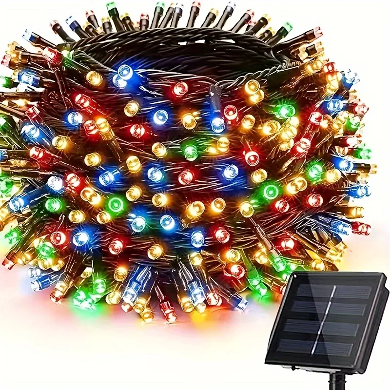 1pc Solar String Lights 104FT-39FT 8 Lighting Modes Solar Powered Outdoor Lighting Fairy Lights for Tree Garden Homes Decor