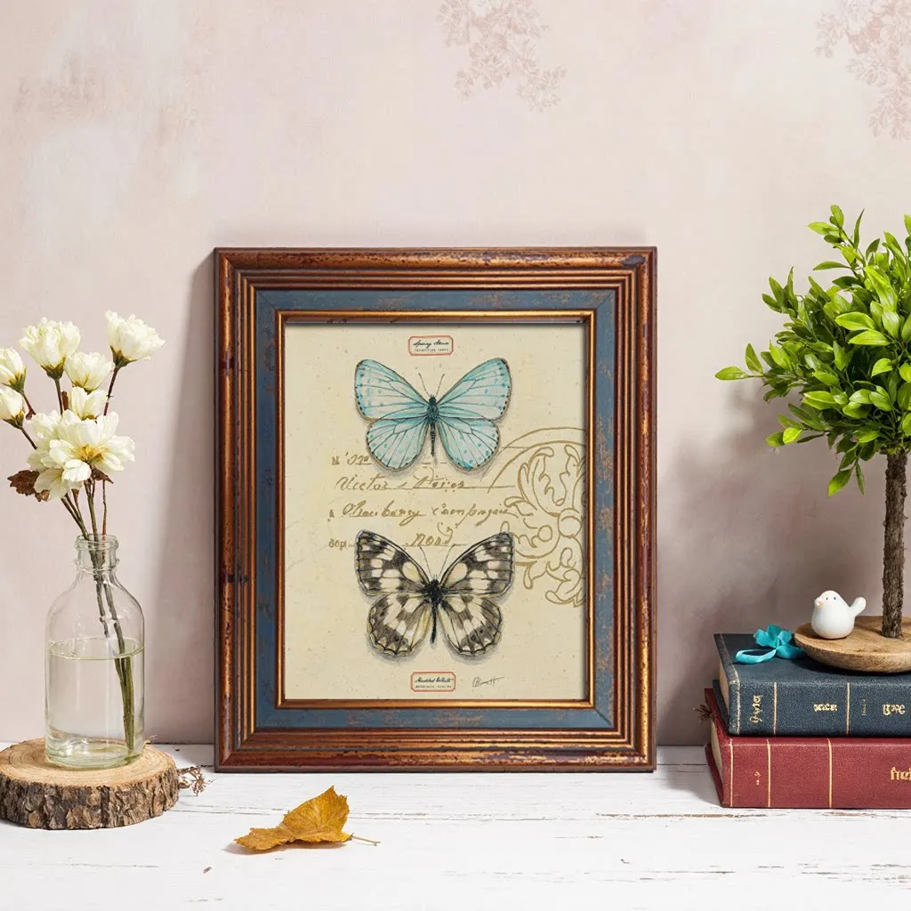 Vintage Solid Wood Photo Frame Photo Wall Frame 10inch Picture Frame Wall Hanging Small Decorative Painting