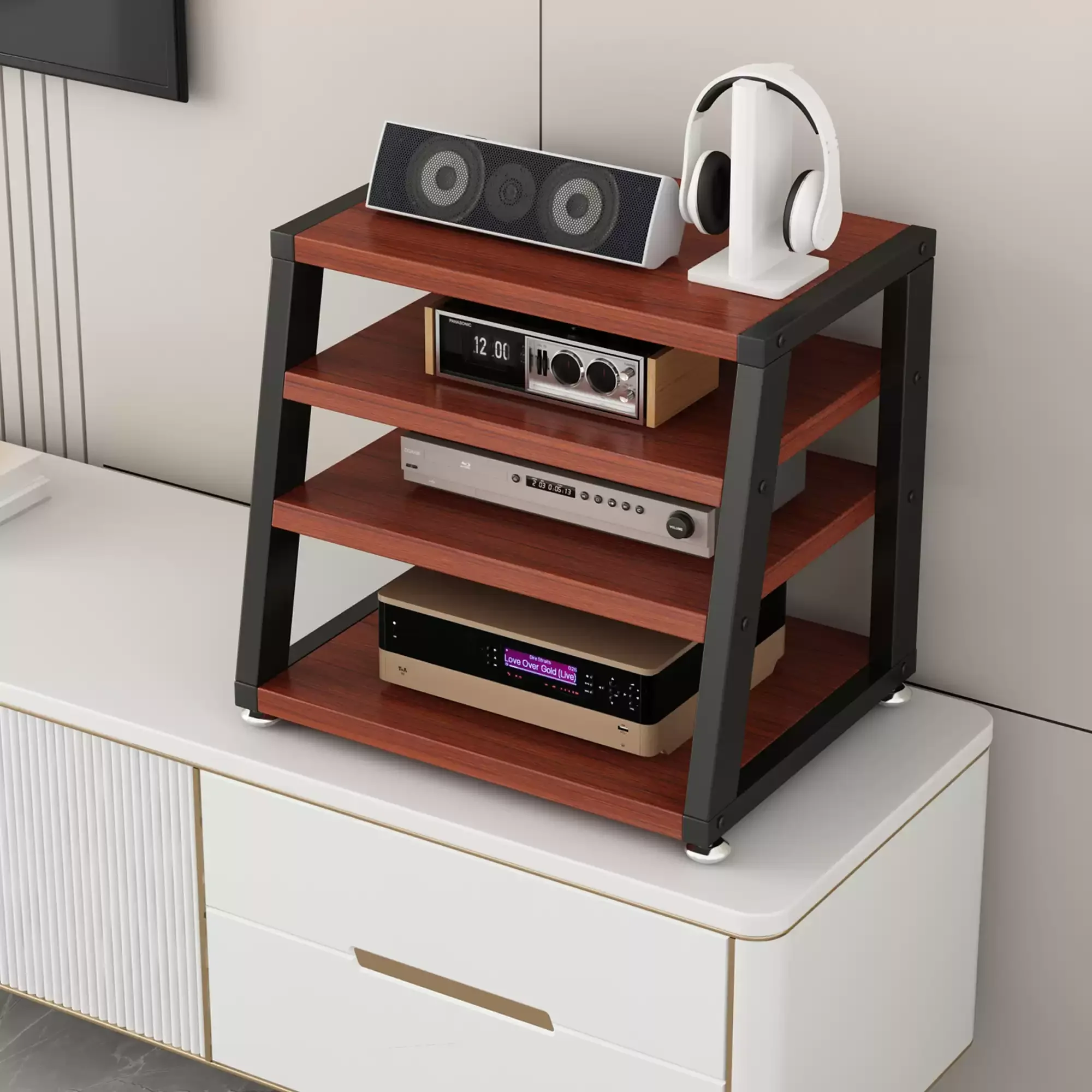 Desktop Audiophile Equipment Rack Small HIFI Stand For Tube Amp Headphone Amplifier CD Player Decoder Speaker
