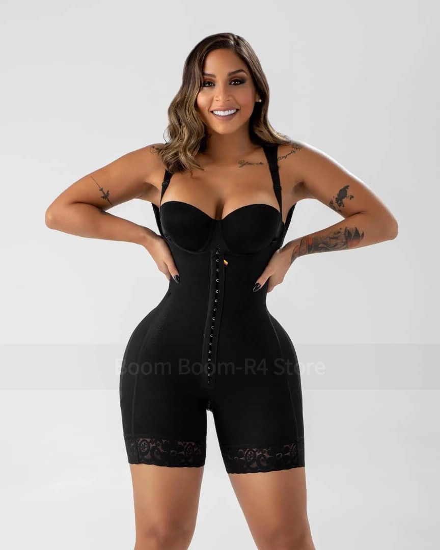 

Hip lift shapewear Open Bust Tummy Control Fajas Adjustable Hook And Eye Front Closure Women Shapewear