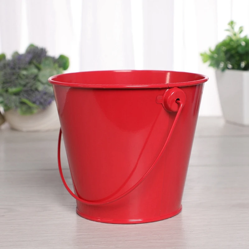 HOT-Small Metal Bucket With Handle, Beach Toys Mini Bucket For Partys Decoration, Classroom, Desktop Storage Bucket,8Pcs