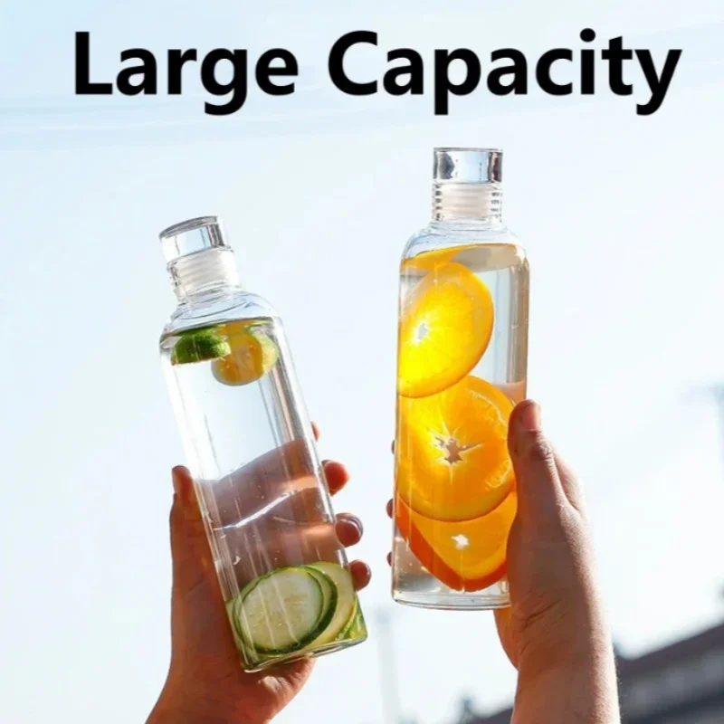 Glass Water Bottle Large Capacity Multi-function Creative Simple Milk Cup Portable Transparent Outdoor Sports Bottle