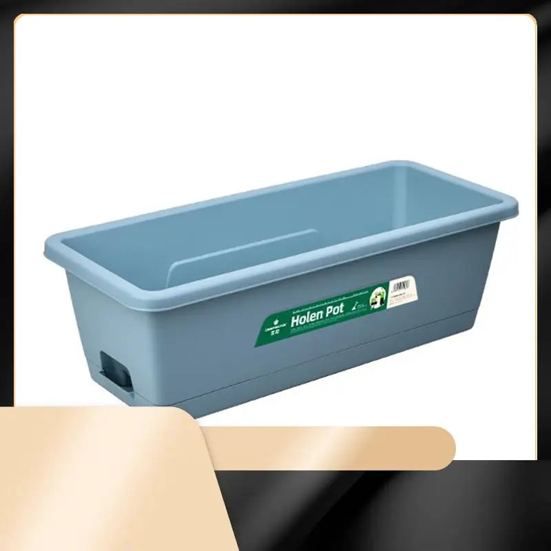 

X40A_XA-DEEPBANG Цветочные горшки Поливающий горшок Кашпо Длинный прямоугольный сельскохозяйственный бассейн для наружного использования Крытый сад Декоративные