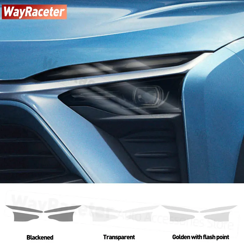 2 Pcs Car Headlight Protective Film Transparent Smoked Black TPU Sticker For NIO ES8 2018 2019 2020 2021 2022 Accessories