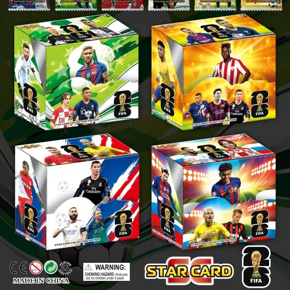 New 2026 World Cup Football Card, Cristiano Ronaldo, Neymar, Messi, Star Player Flash Card, Collectible Card, Board Game Card