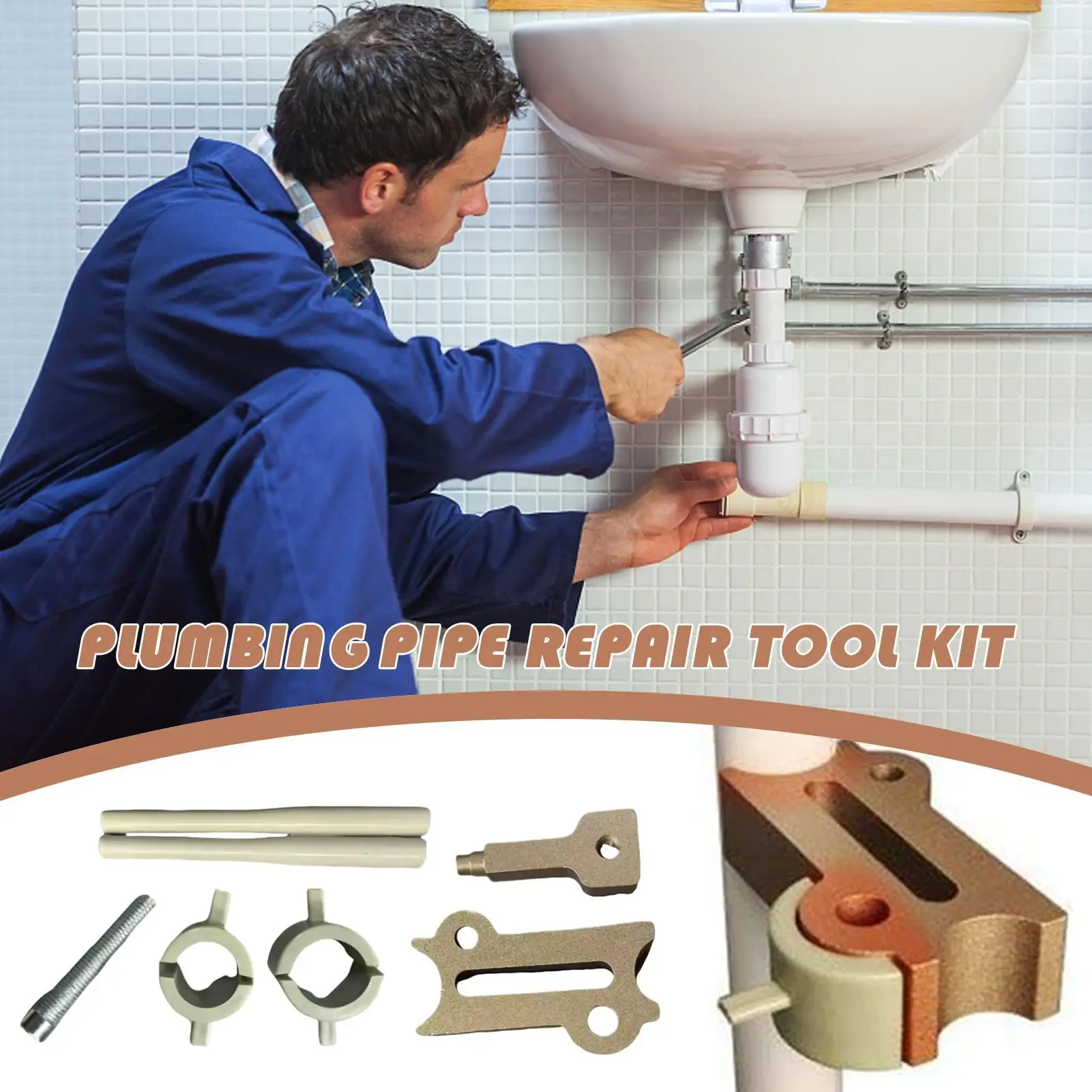 

Pipe Repair Plumbing Leak Stopper Set Weatherproof Heavy-Duty Fix Tool For Awning Automotive Sprinkler Plumbing Garden Marine