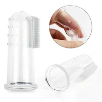 Super Soft Pet Finger Toothbrush Teddy Dog Brush Bad Breath Tartar Teeth Care Tool Dog Cat Cleaning Silicagel Pet Supplies 3