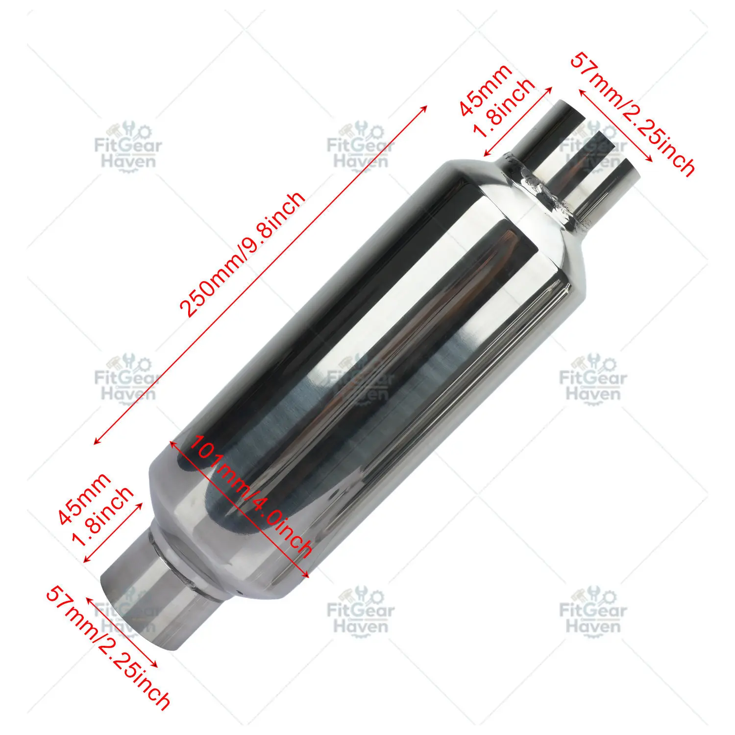 Suitable for automobile stainless steel exhaust pipe modification accessories Straight row bright silver decoration universal