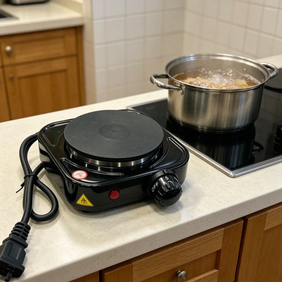 500W Electric Charcoal Burner for Shisha, Portable Hookah Coal Igniter, Multifunctional Mini Hot Plate Stove for Tea/Heating