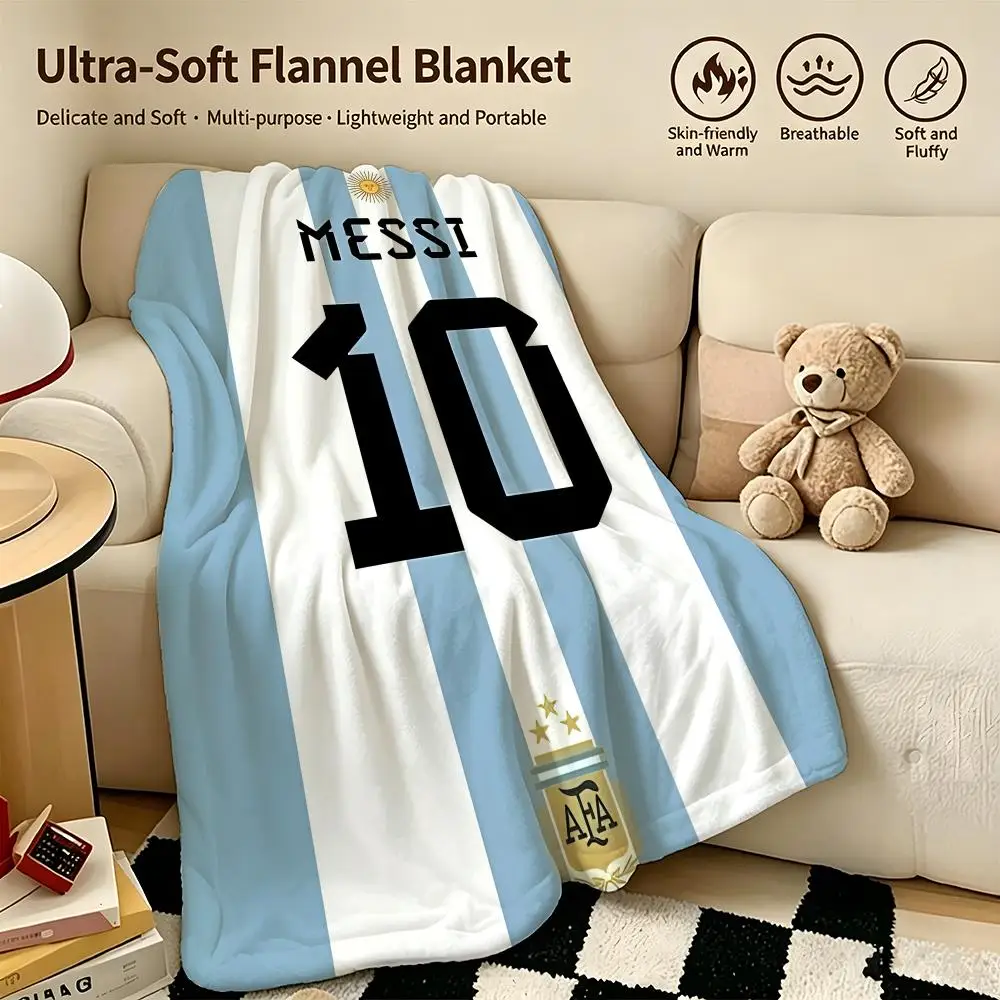 Sports L-Lionel Andres Messi-i Throw Warm Soft Flannel Blanket, Multi-use for Sofa Bed Camping Travel Nap