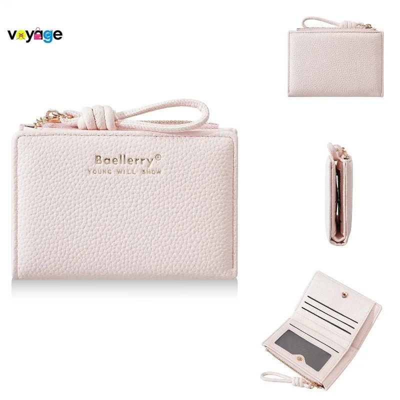 New Mini Pebble Grain PU Zipper Wallet for Women, Premium Short Coin Purse with Lychee Texture, Fashion Compact Money Clutch
