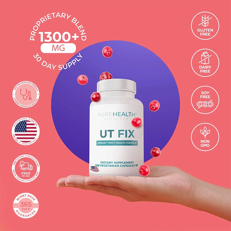 UT Fix D Mannose and Cranberry Supplement for Urinary Tract Health and Urinary Tract Health, 100% Organic