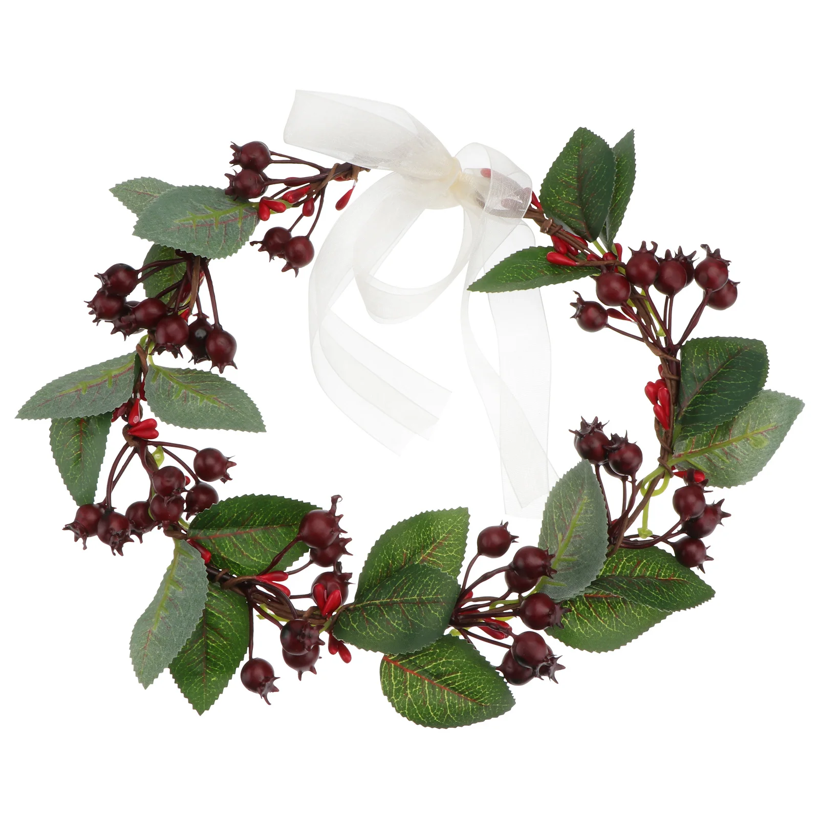 

Holiday Red Artificial Berry Garland Christmas Wreaths for Bride Head Dress Wedding Party Decoration Home Office Mall Window