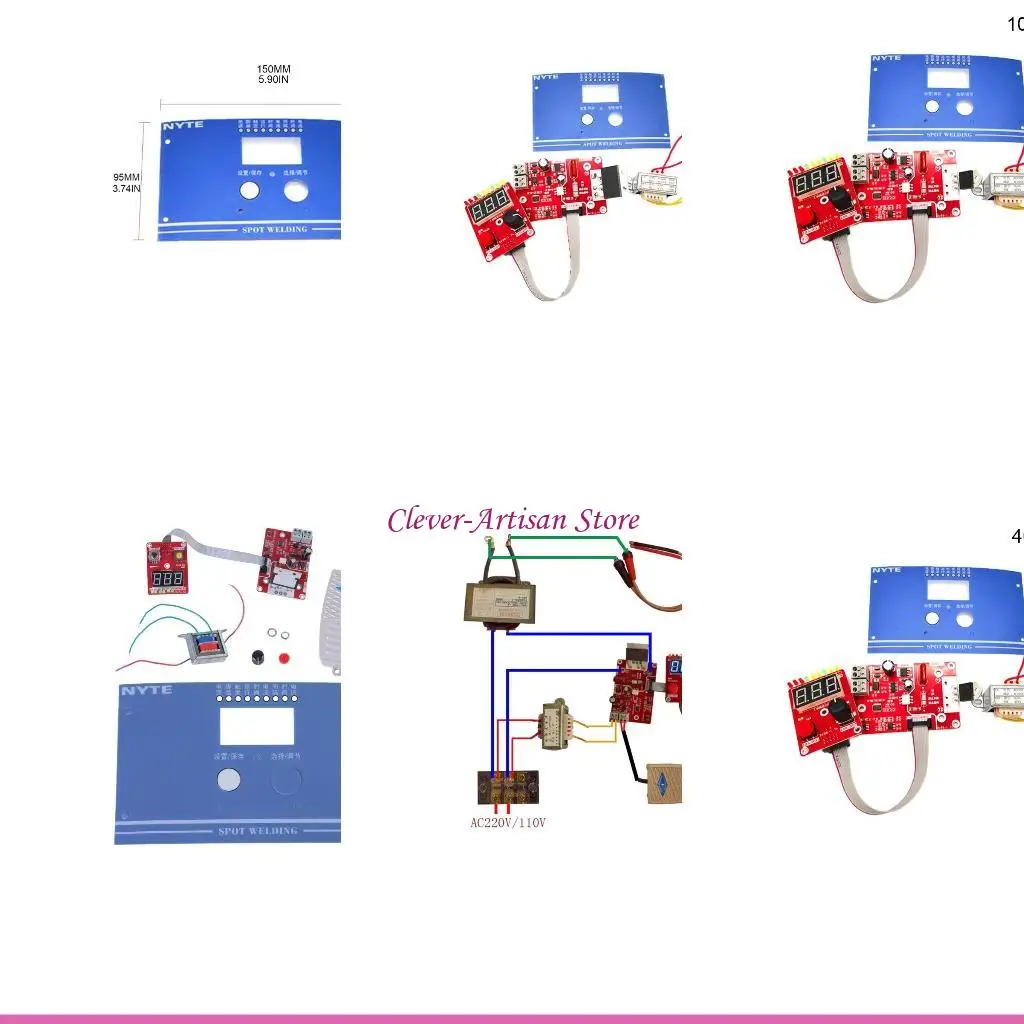 

E06B двойной импульсный точечный сварочный аппарат DIY плата управления 110 В 220 В для Diy простой аккумуляторный сварочный